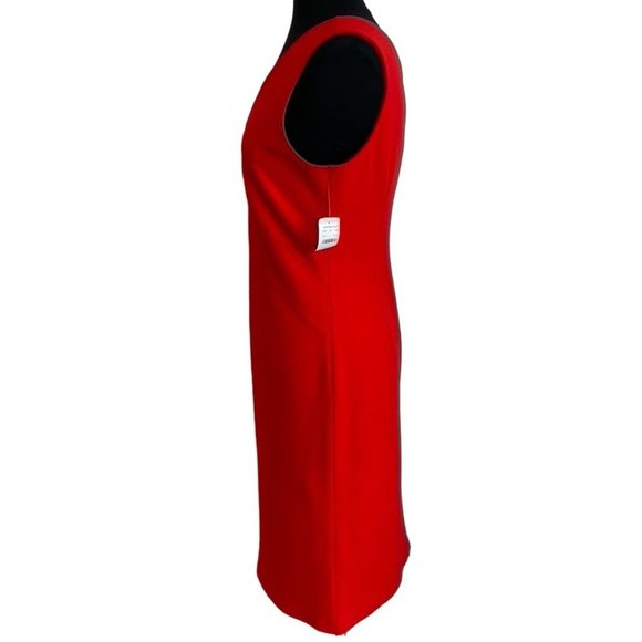 Ava Red Sheath Slip On Dress Size Medium NWT - Picture 6 of 10